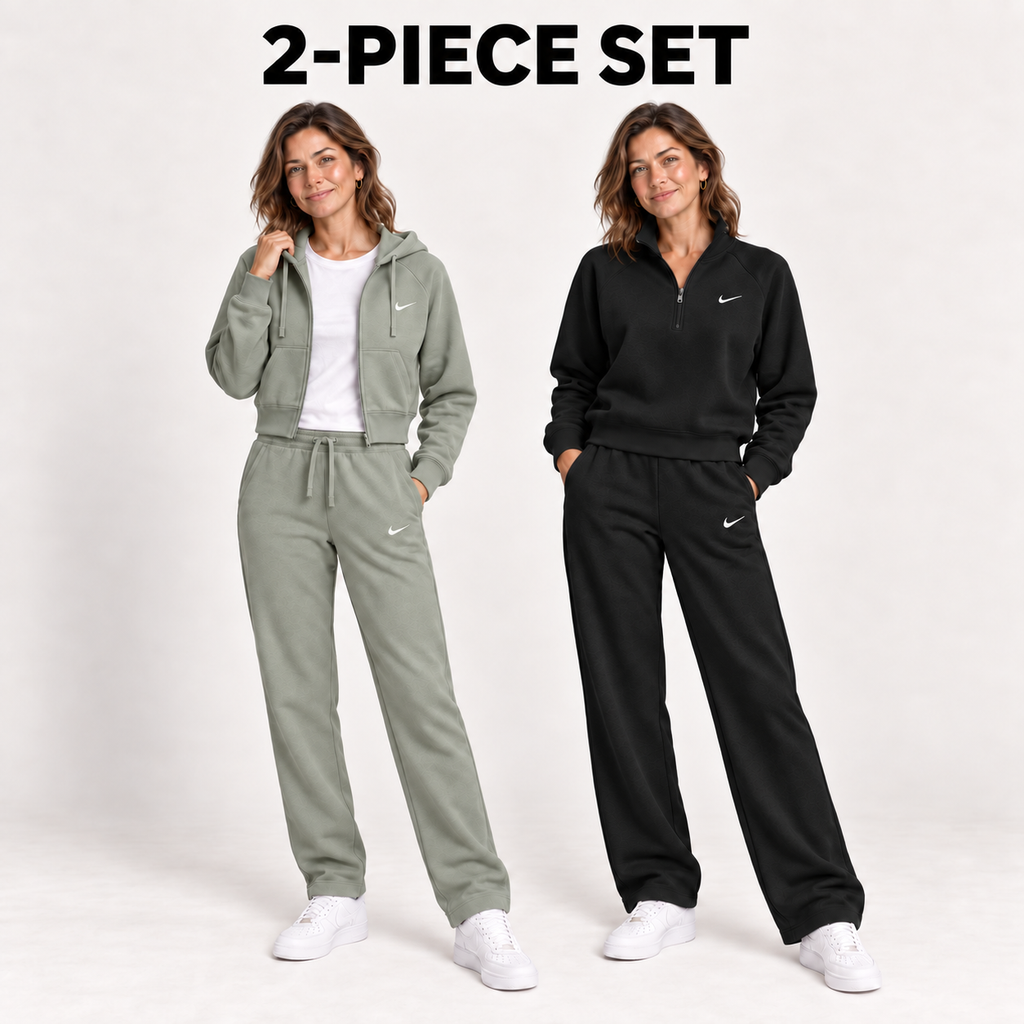 Women's two-piece casual loungewear set—limited-time Buy One, Get One Free offer.